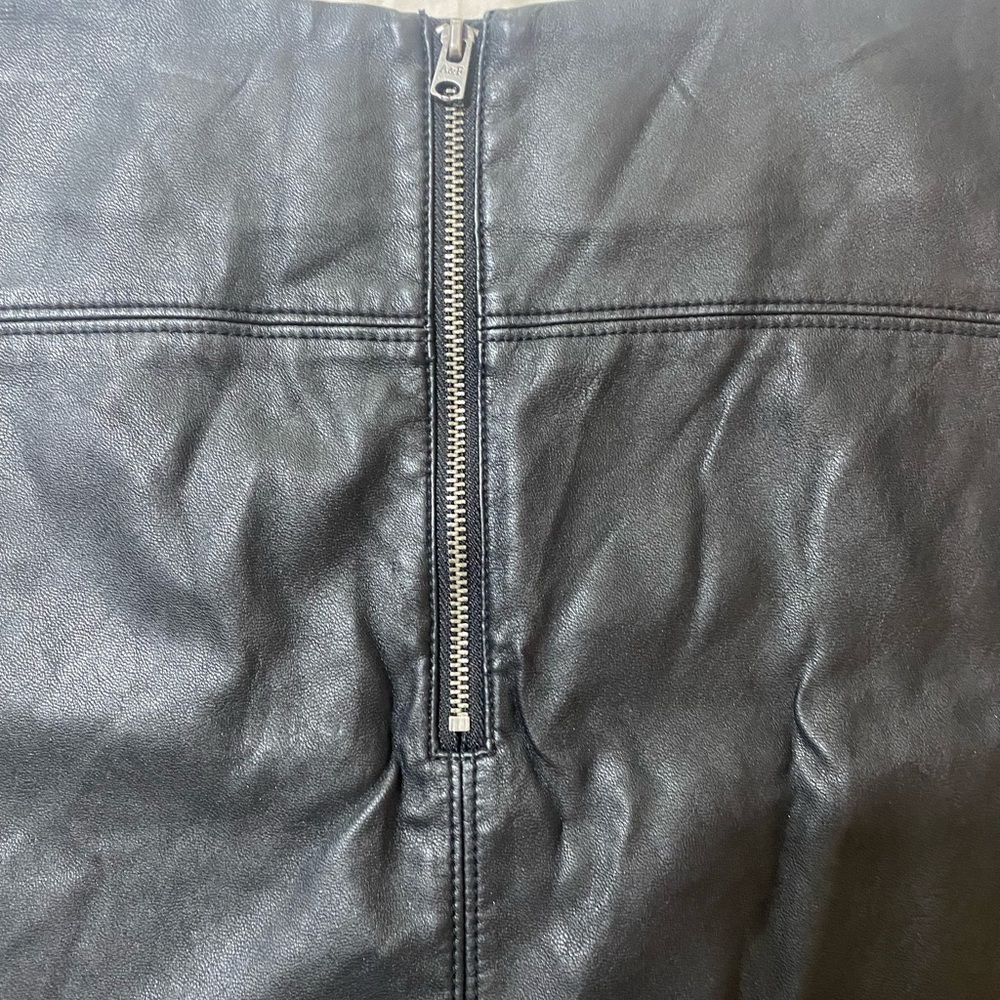 Abercrombie and Fitch black pleather mini skirt - high waist